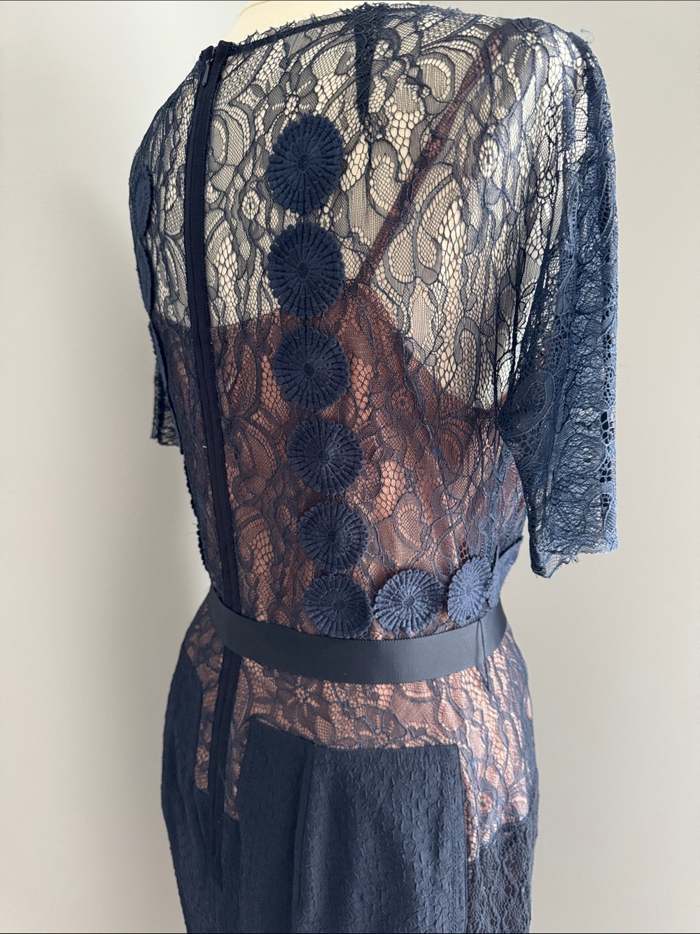 Beguile | Byron Lars Carissma Sheath Dress - Navy, Size 10 - Picture 10 of 12